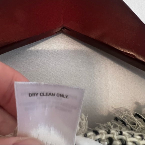 White House Black Market Tweed Blazer Black & White 3/4 Sleeve Career Wear Sz 12 - Picture 7 of 10